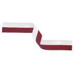 Maroon and White Ribbon