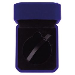 Aspire Blue Velour Medal Box 50 mm (MB19159A) +£4.25