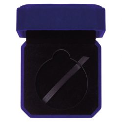 Aspire Blue Velour Medal Box 70 mm (MB19159C) +£4.65