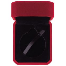 Aspire Red Velour Medal Box 50 mm (MB20306A) +£3.65