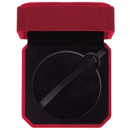 Aspire Red Velour Medal Box 70 mm